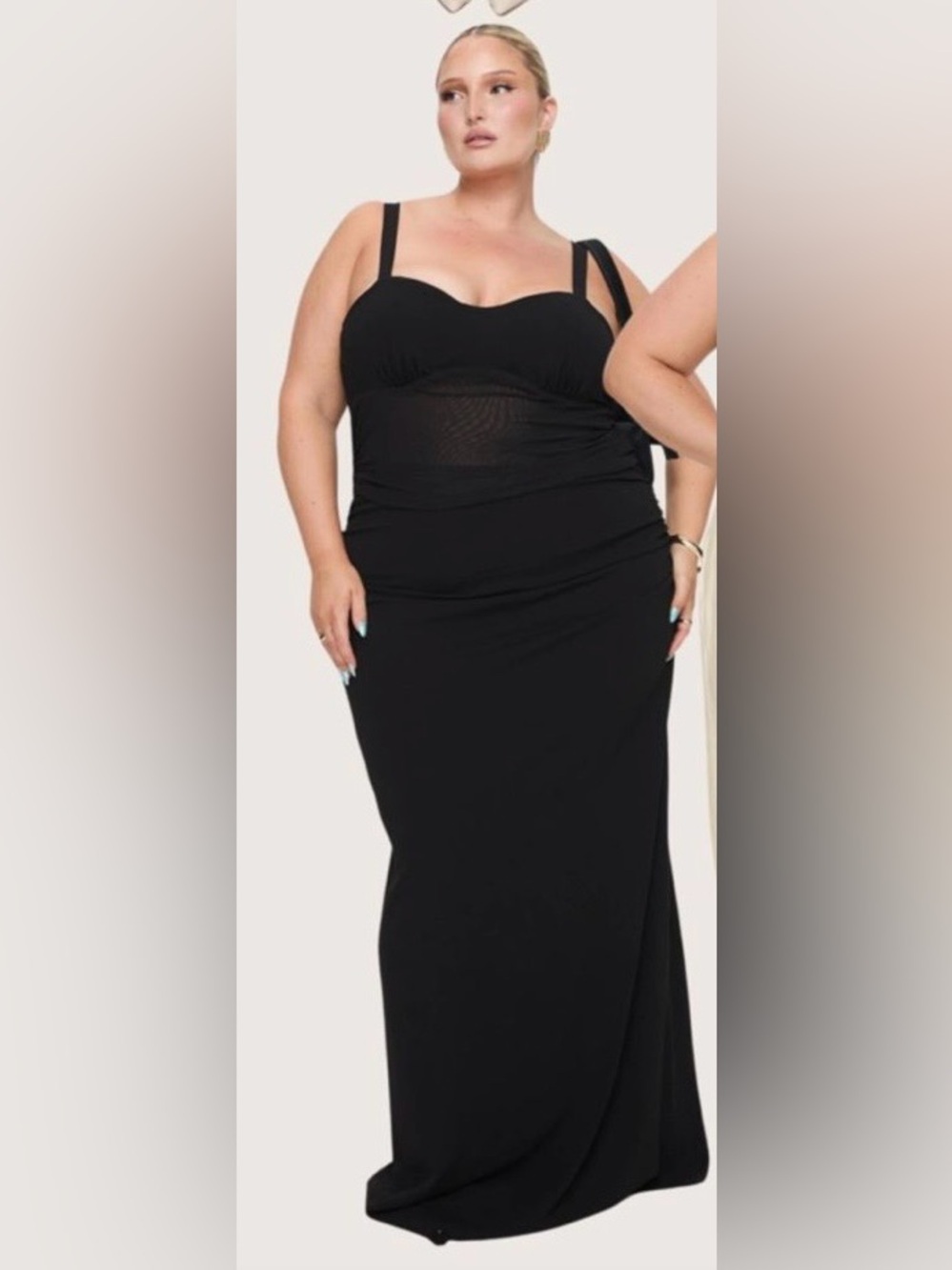 Plus Size Princess Polly Mazzola Maxi Dress Black
